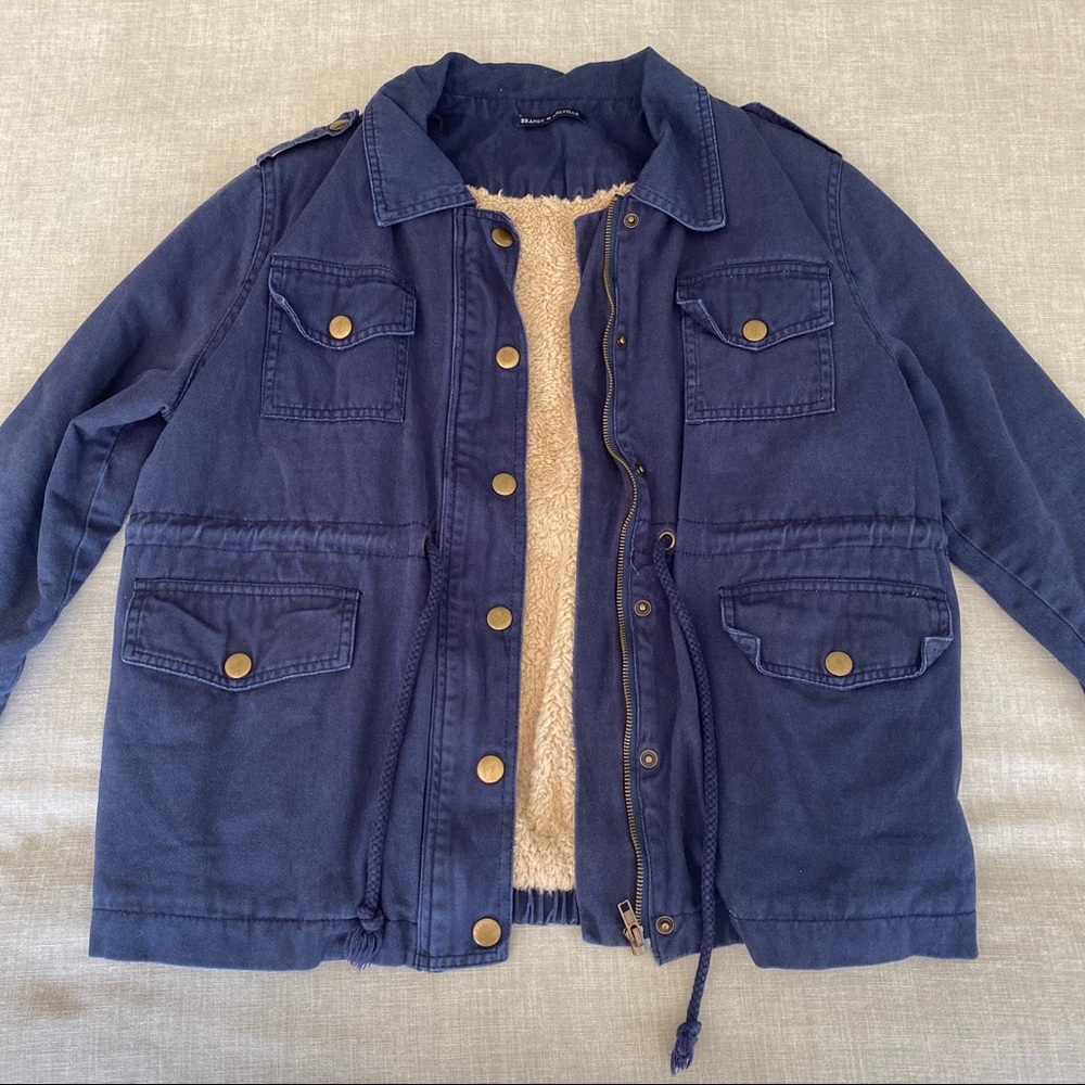 RARE BRANDY MELVILLE NAVY BLUE COAT